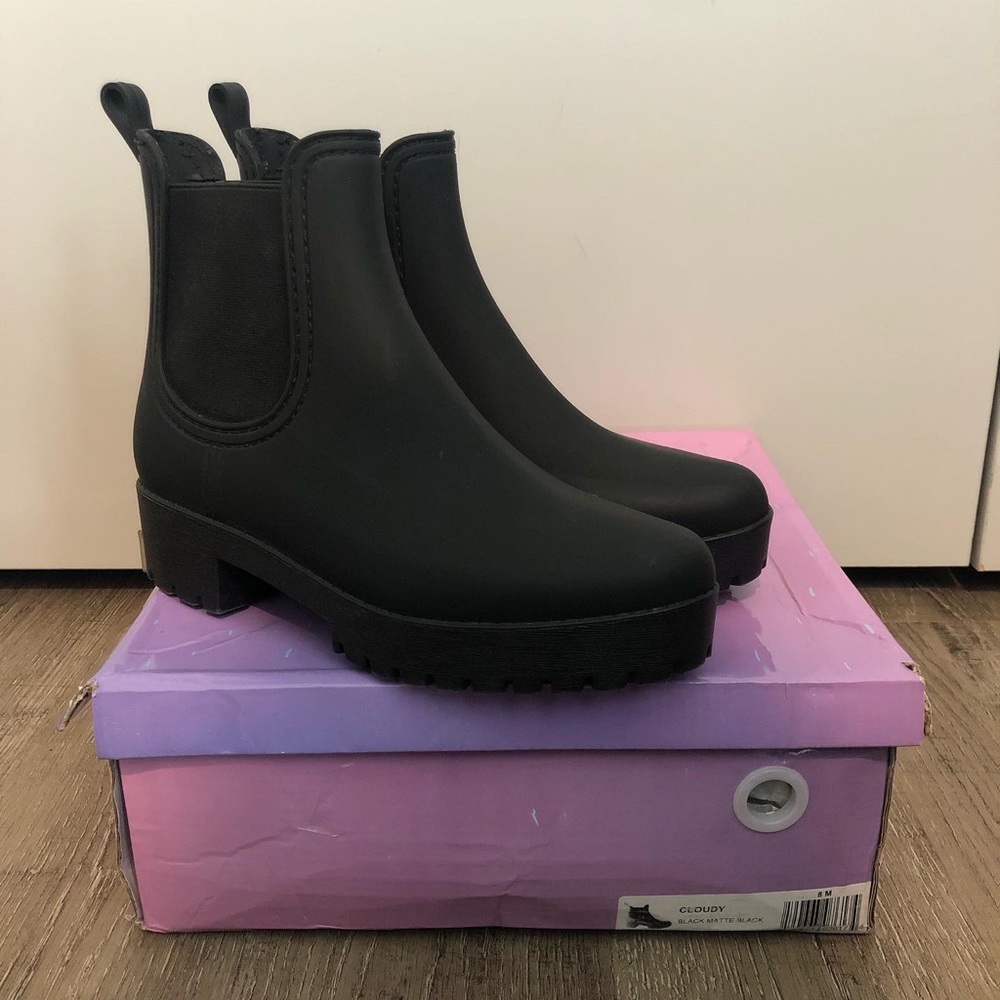 Jeffrey Campbell lug sole rain boot